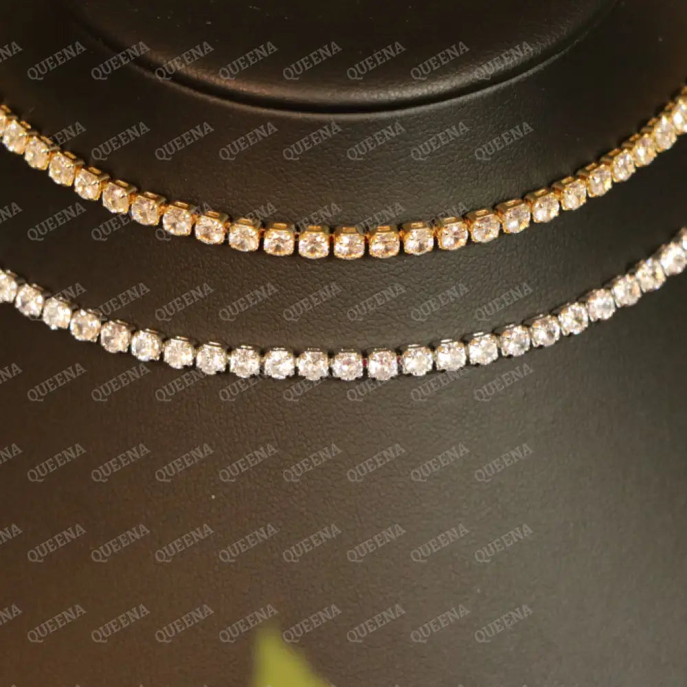 Crystal Rhinestone Tennis Choker Necklace Necklaces