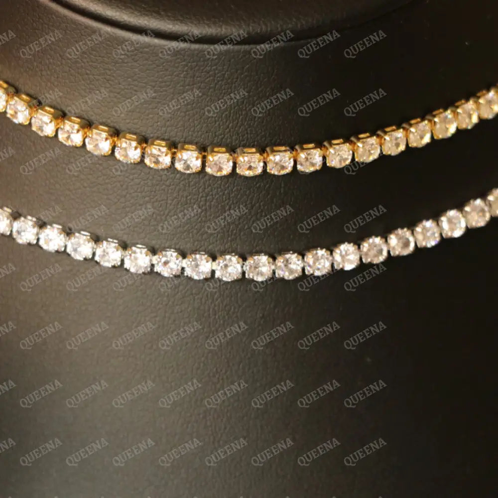 Crystal Rhinestone Tennis Choker Necklace Necklaces