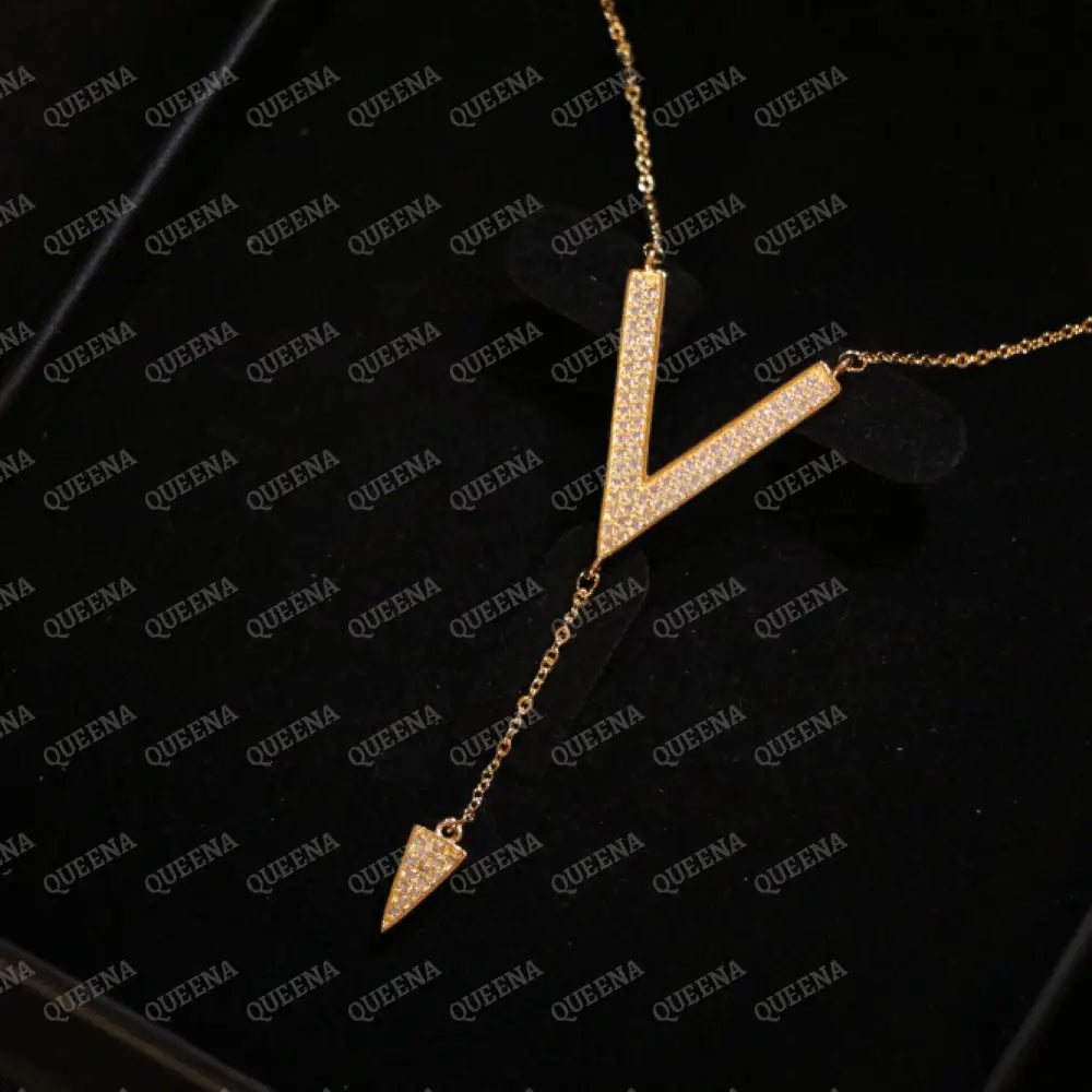 Crystals -V- Necklace - Necklaces