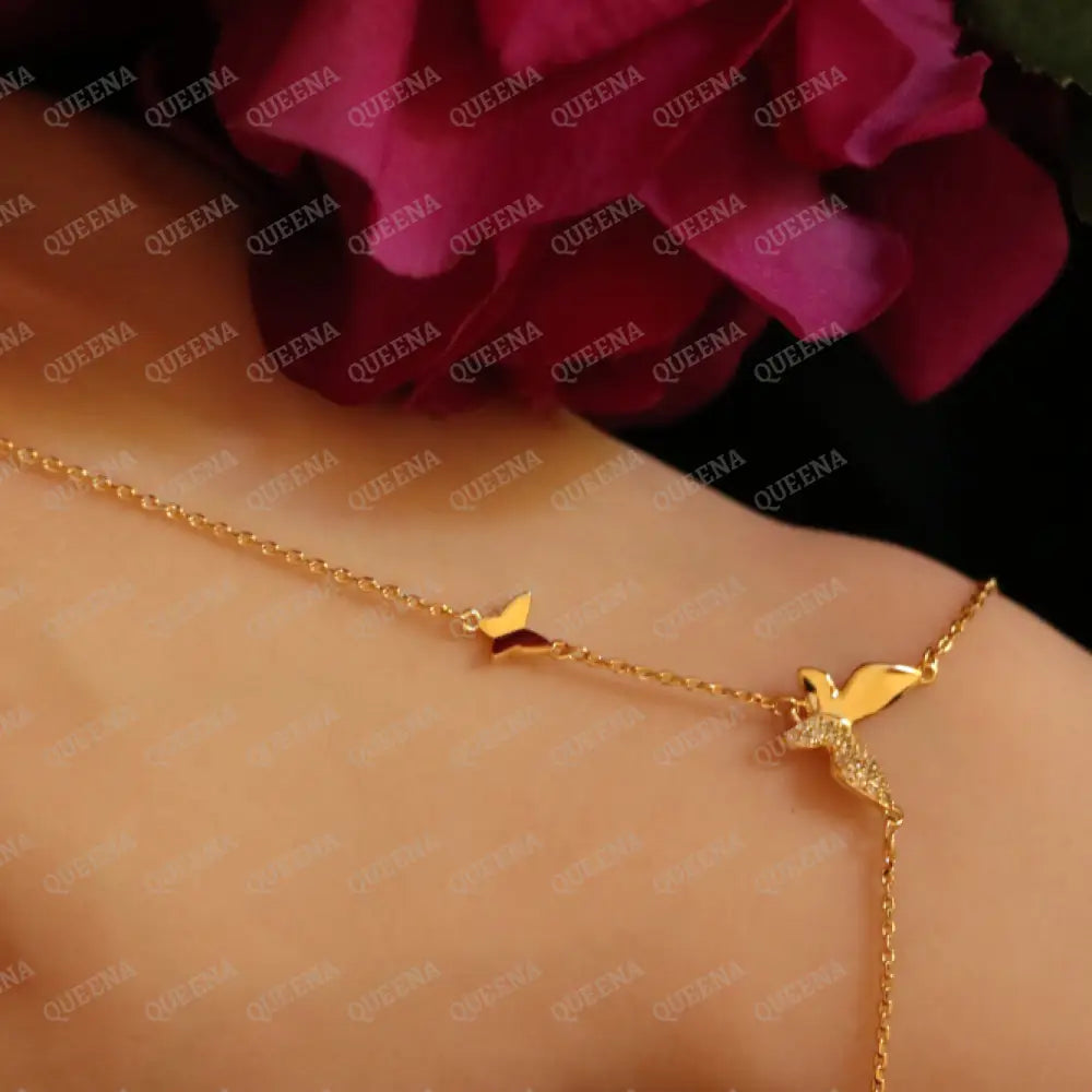 Cutie Butterfly Hand Chain Bracelet