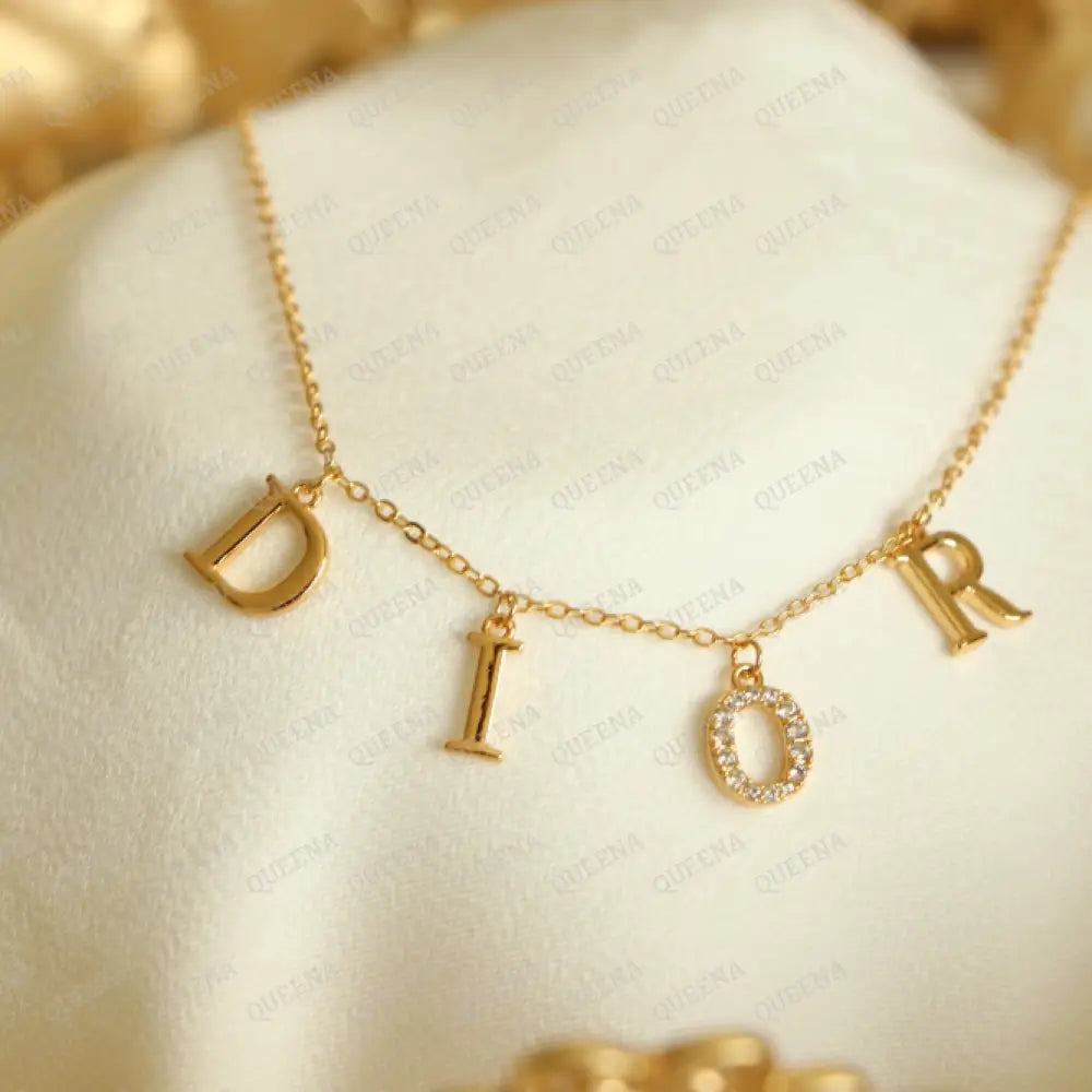 Dainty Fine Cd Lettrs Adjustable Chocker Necklace Necklaces