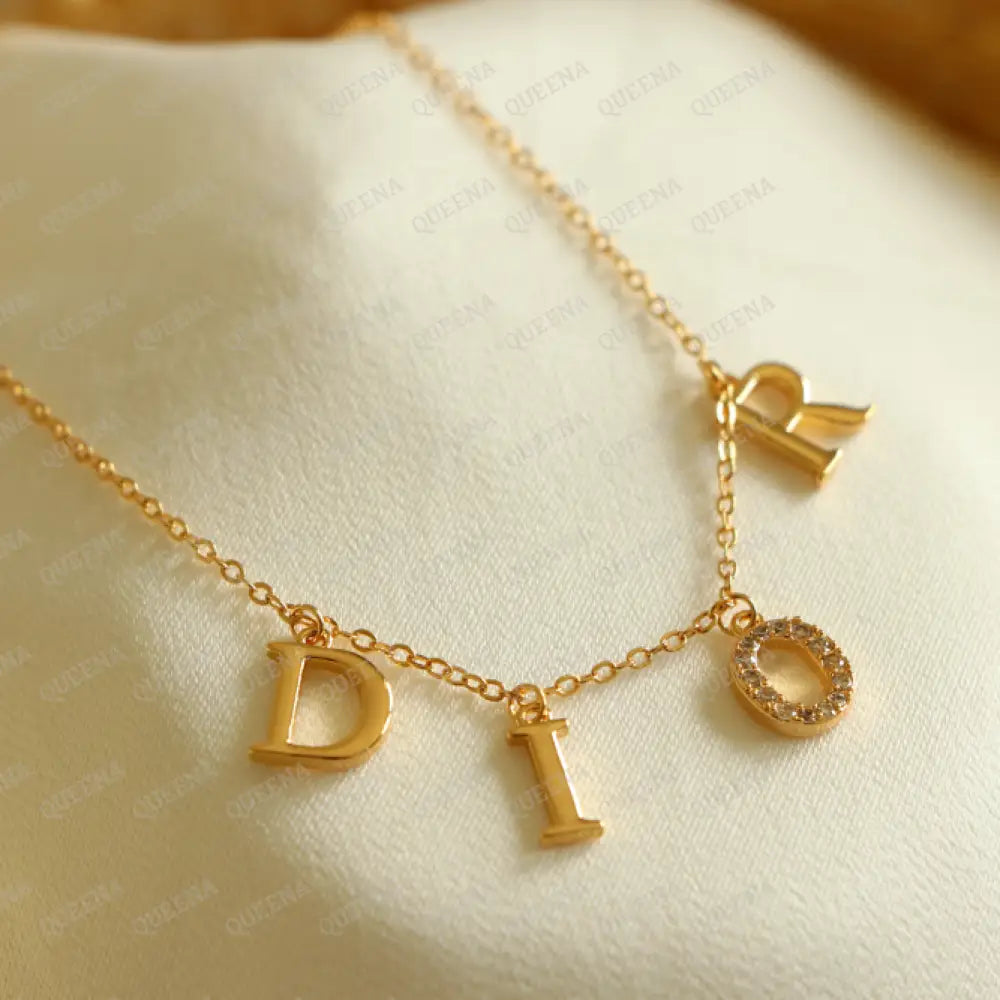 Dainty Fine Cd Lettrs Adjustable Chocker Necklace Necklaces