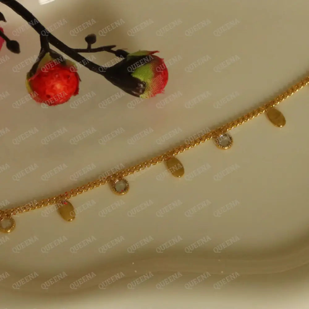DeLara Sparkle Drops Anklet Anklet