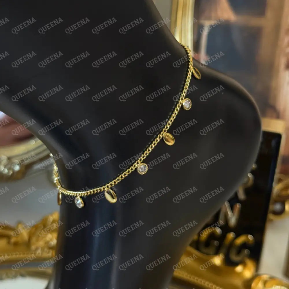 DeLara Sparkle Drops Anklet Anklet