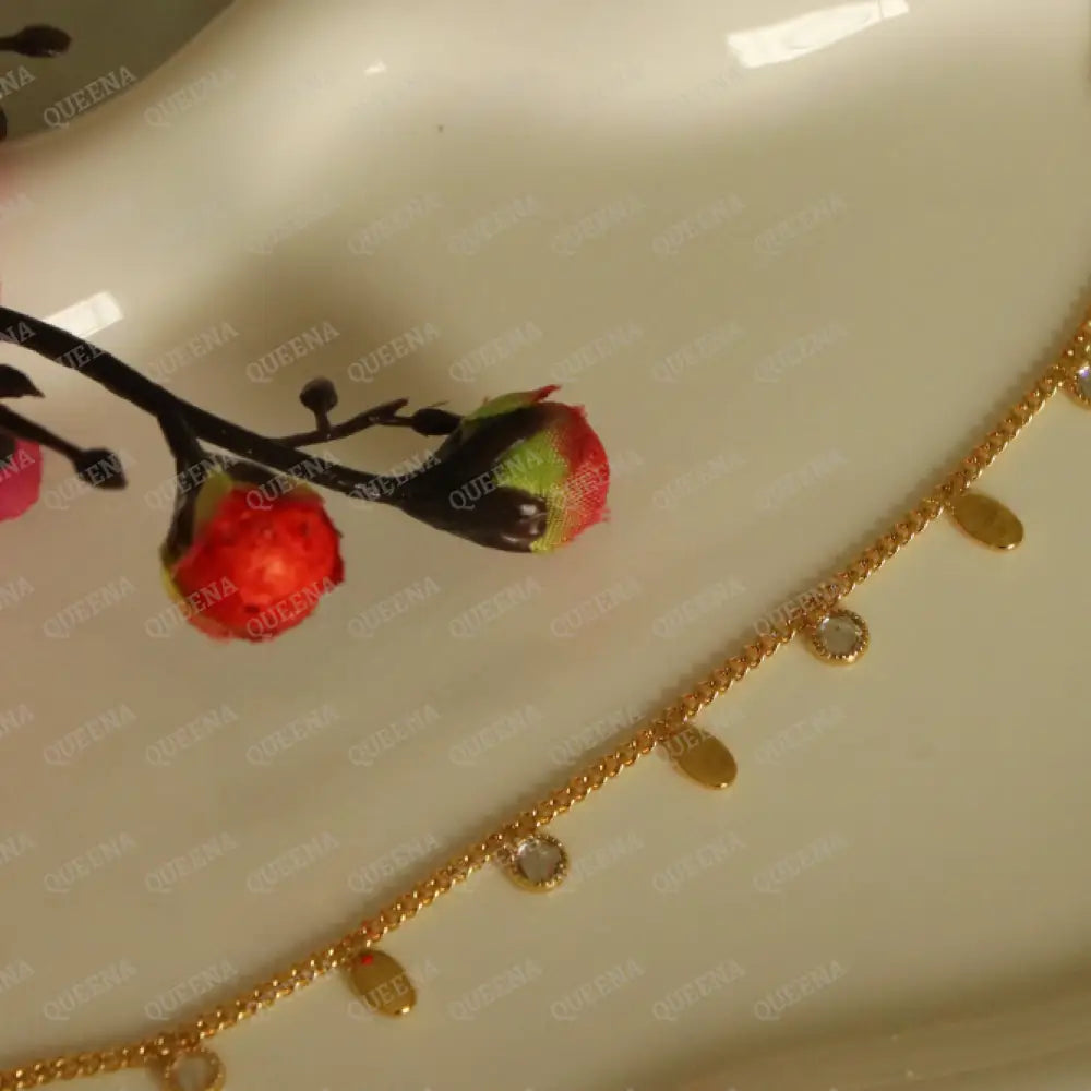 DeLara Sparkle Drops Anklet Anklet