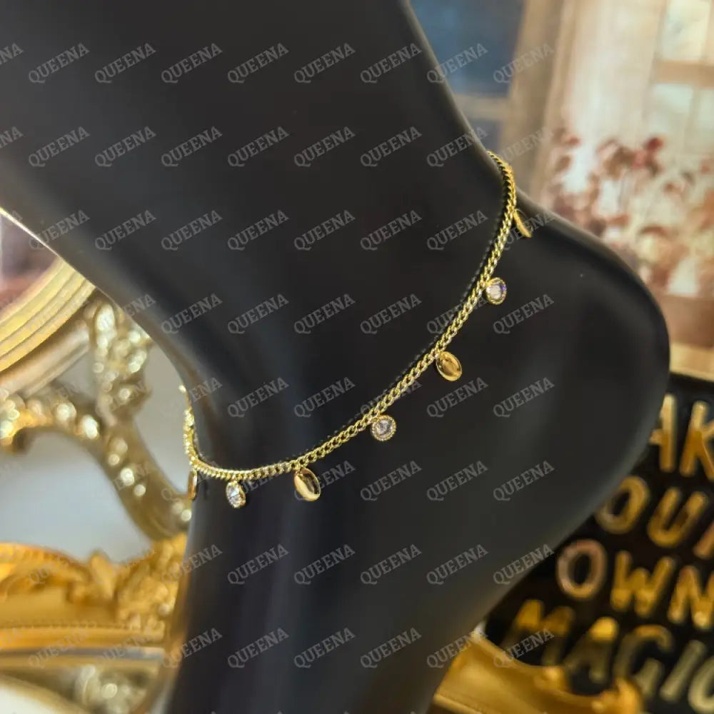 DeLara Sparkle Drops Anklet Anklet