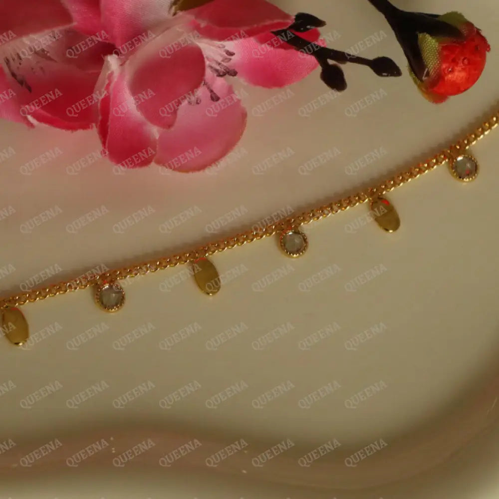 DeLara Sparkle Drops Anklet Anklet