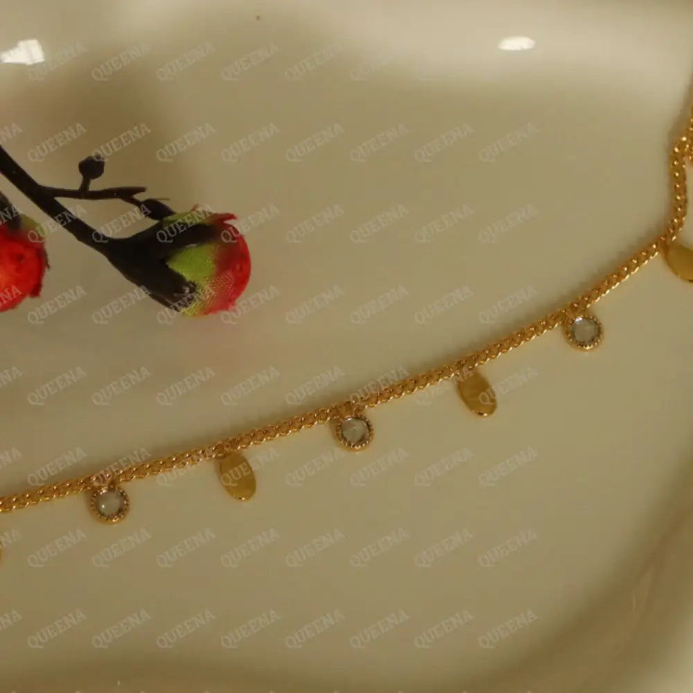 DeLara Sparkle Drops Anklet Anklet