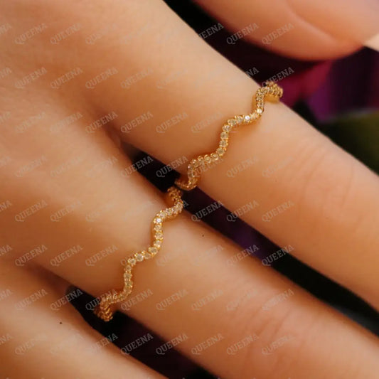Delicate Diana Wavy Ring - Adjustable (Free Size) Ring Rings