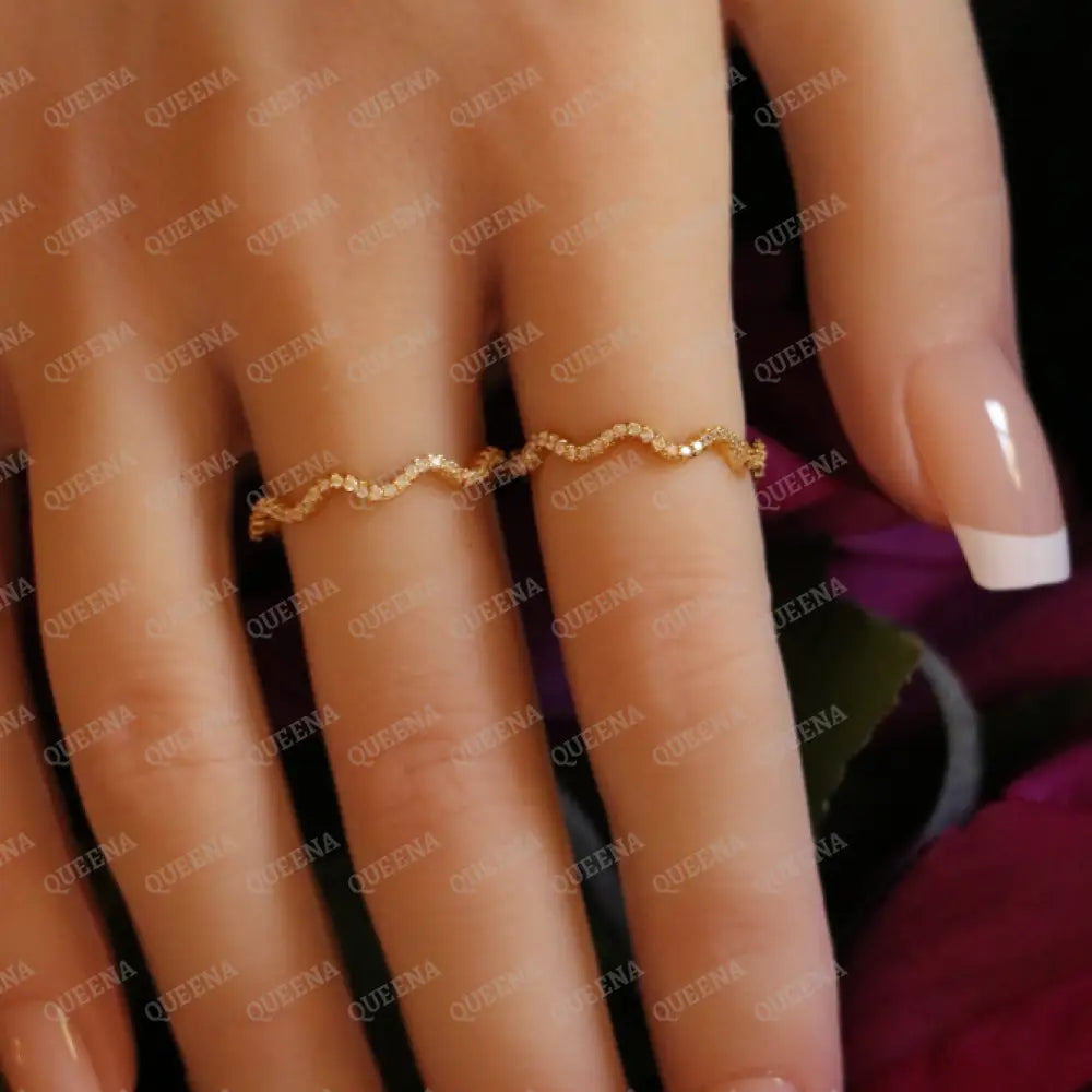 Delicate Diana Wavy Ring - Adjustable (Free Size) Ring Rings