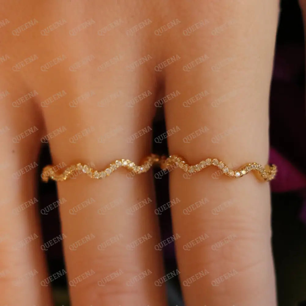 Delicate Diana Wavy Ring - Adjustable (Free Size) Ring Rings
