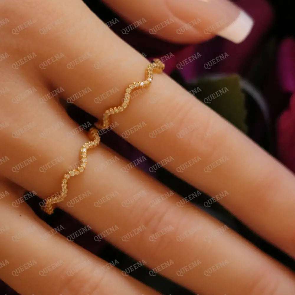 Delicate Diana Wavy Ring - Adjustable (Free Size) Ring Rings