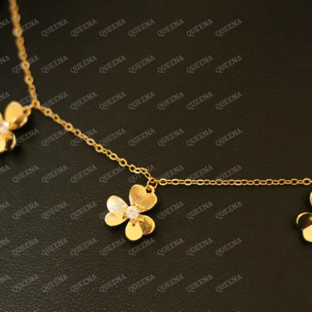 Delicate Flora Choker Set (Necklace + Earrings) Jewelry Sets