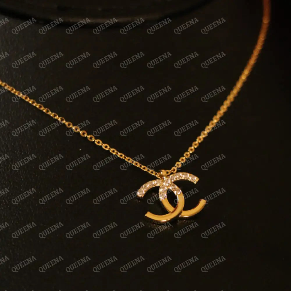 Delicate Iconic Chaneel Set (Necklace + Earrings) Jewelry Sets