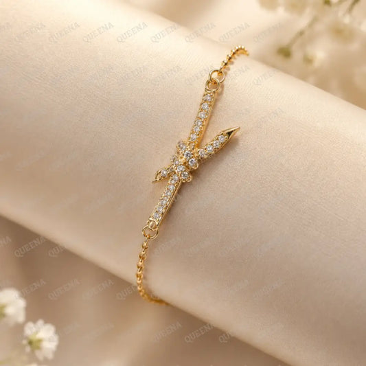 Diana Knot Bracelet Studded with Zircon - Bracelet