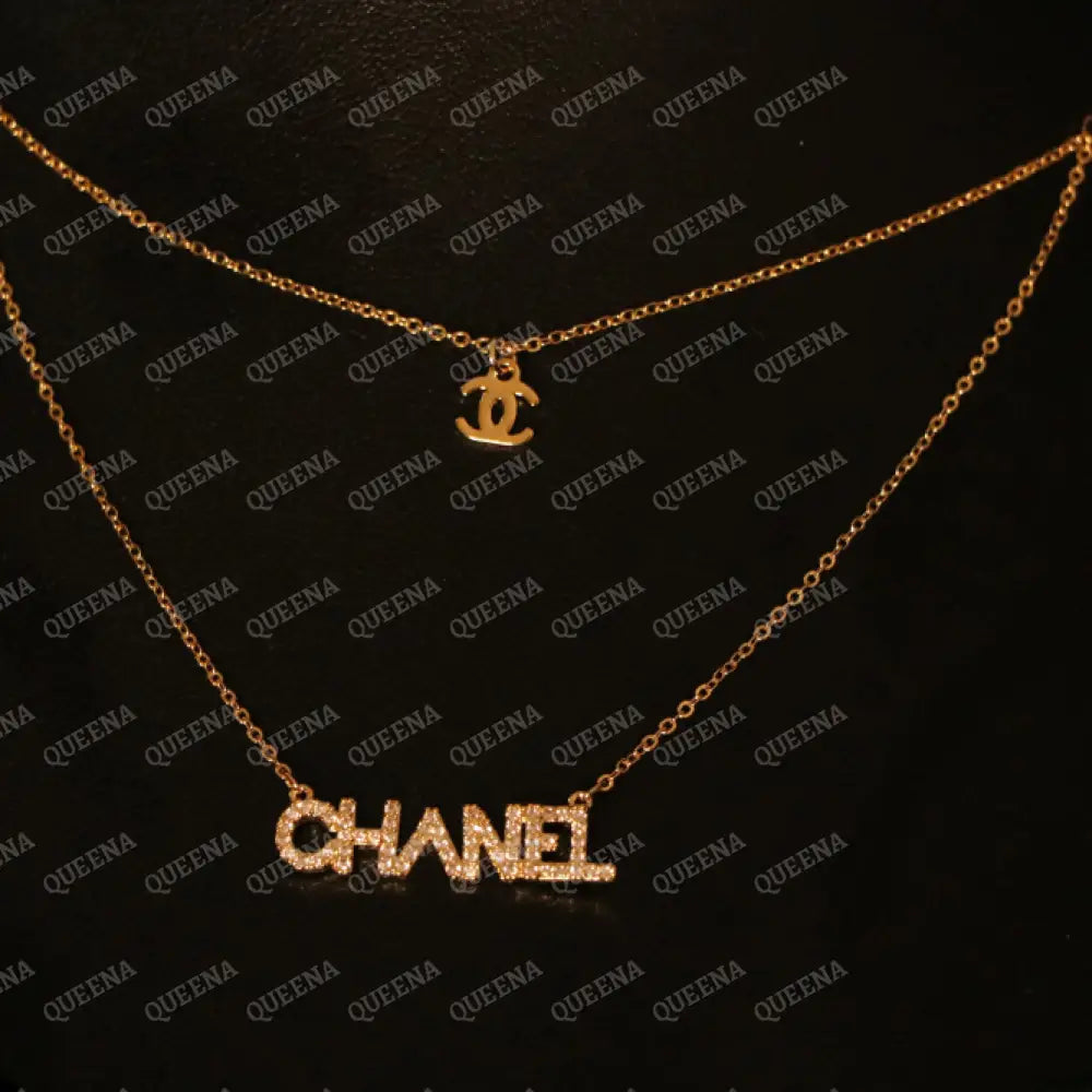 Double Layers CH Choker Necklace Necklaces