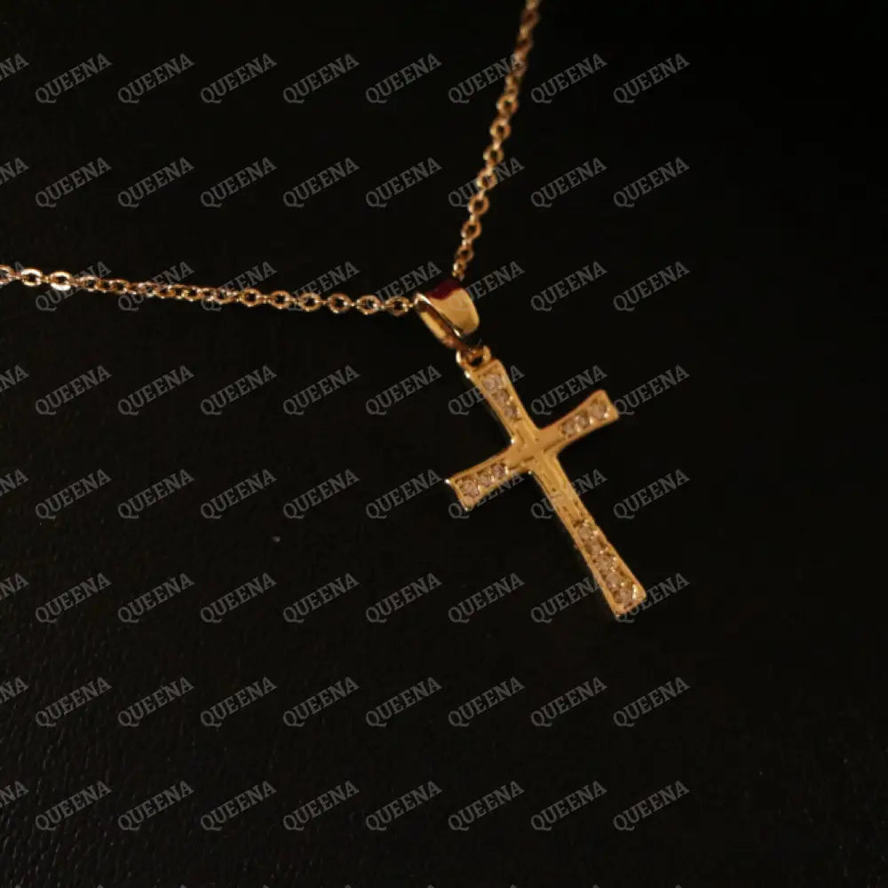 Elegant Golden Cross Necklace Necklaces