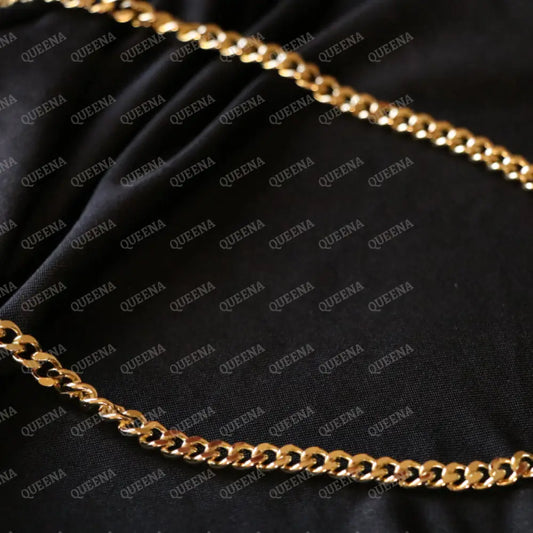 Essential Golden Plain Cuban Chain Necklace Necklaces