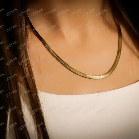 Essential Golden Shiny Snake Chain Necklace Necklaces