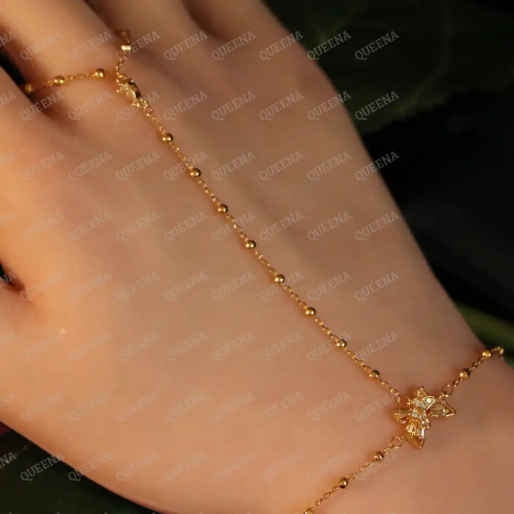 Fancy Butterfly Hand Chain Bracelet Bracelet