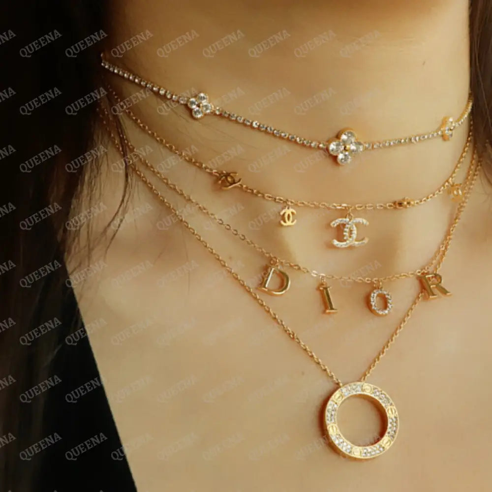 Florita Golden Zircon Stone Tennis Choker Necklace Necklaces