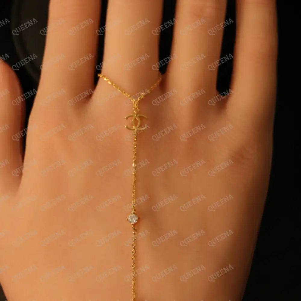 Golden CH Hand Chain Bracelet Bracelet