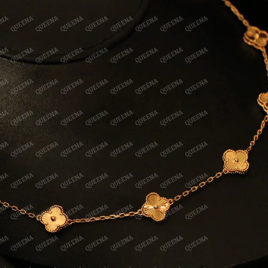 Golden Mini Clovers Choker Necklace Necklaces