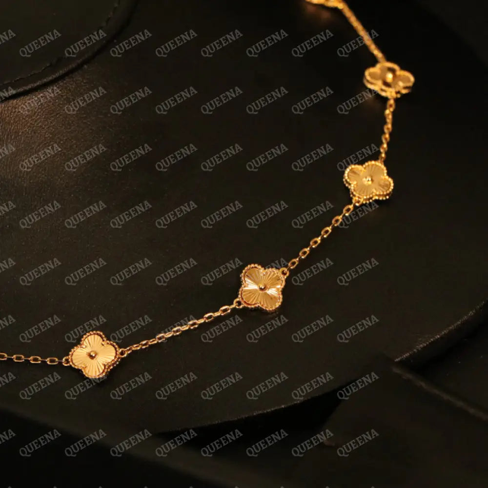 Golden Mini Clovers Choker Necklace Necklaces