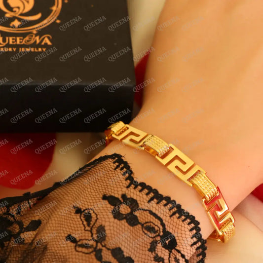 Iconic Golden Zigzag Pattern Bracelet Bracelet
