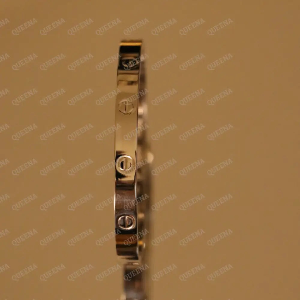 Iconic SILVER Bangle Plain LOVE Bracelet Medium Size 17 Bracelet