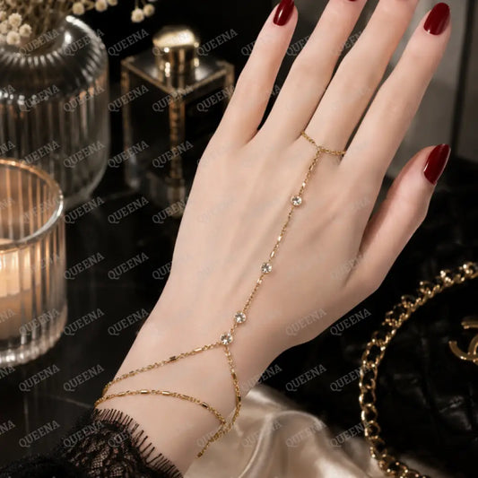 Layaly Double Layers Hand Chain Bracelet - Bracelet