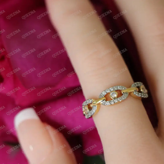 Layana Mix Gold with Silver Ring Studded with Full Zircon - Adjustable (Free Size) Rings