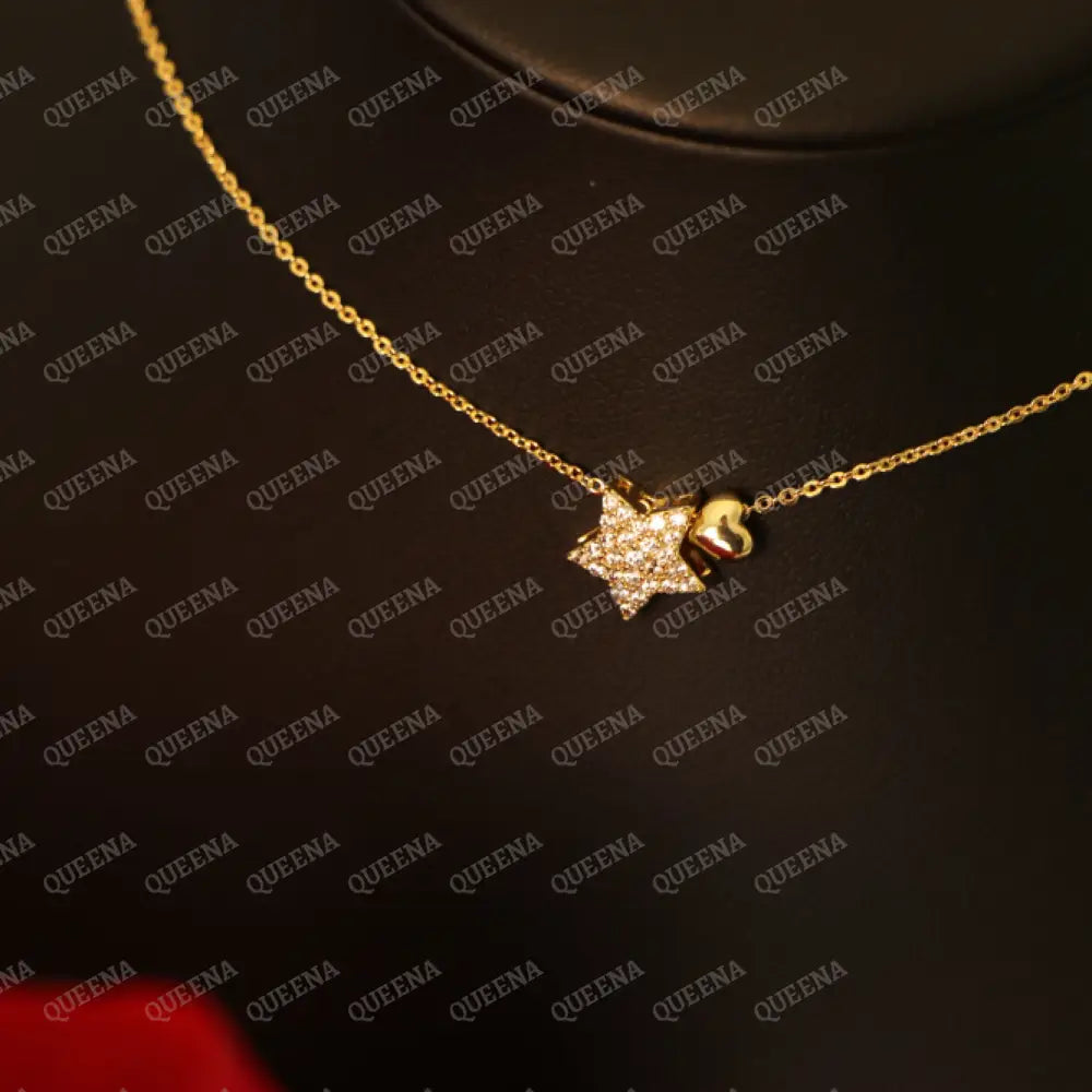 Lovely Little Star Heart Necklace Necklaces