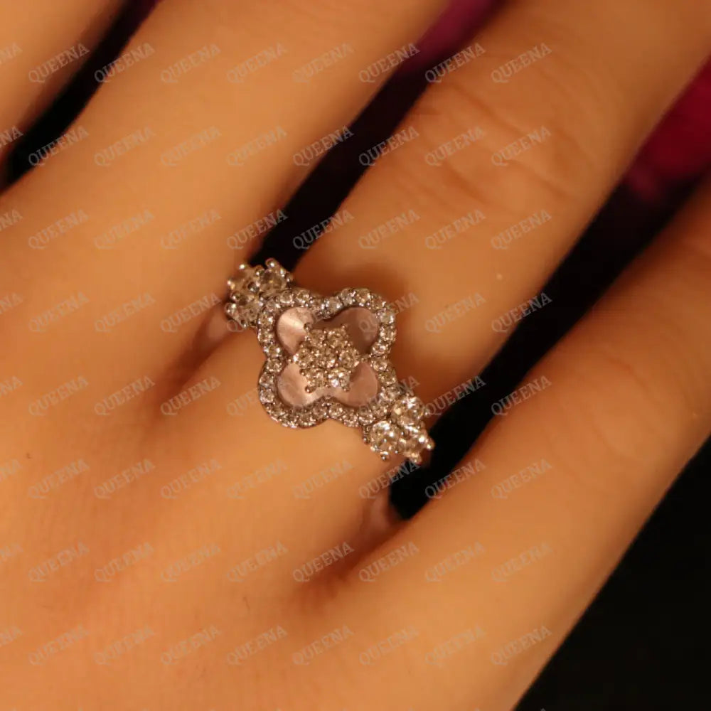 Luxe Floritta Ring Studded with Crystals- Adjustable (Free Size) - Rings