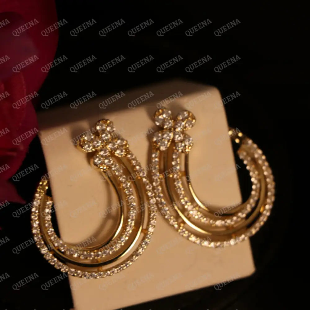Luxe Florrita Earrings Studded with Full Zircon Earrings