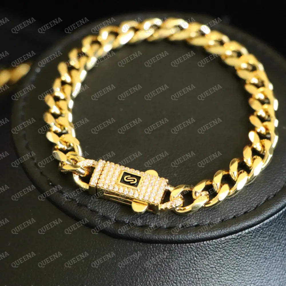 Luxury 18K Gold Plated MONACO Half JEWELRY SET Studded with Full Zircon (Necklace + Bracelet) Jewelry Sets