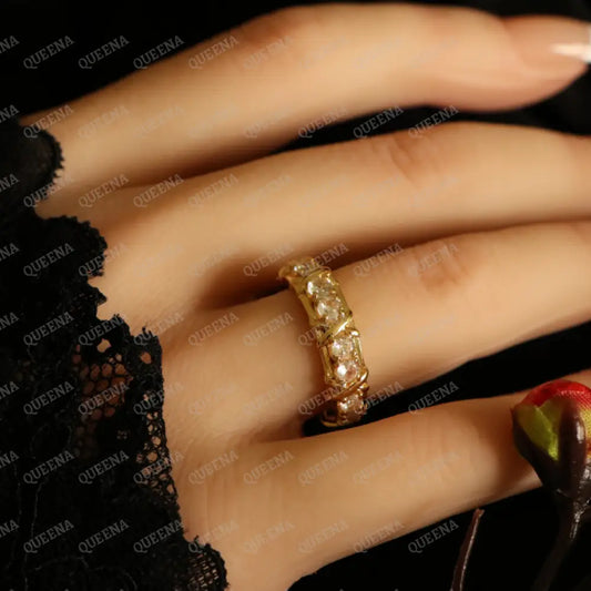 Luxury Crystalline Grace Ring Studded with Full Crystals and Zircons - Adjustable (Free Size) Rings