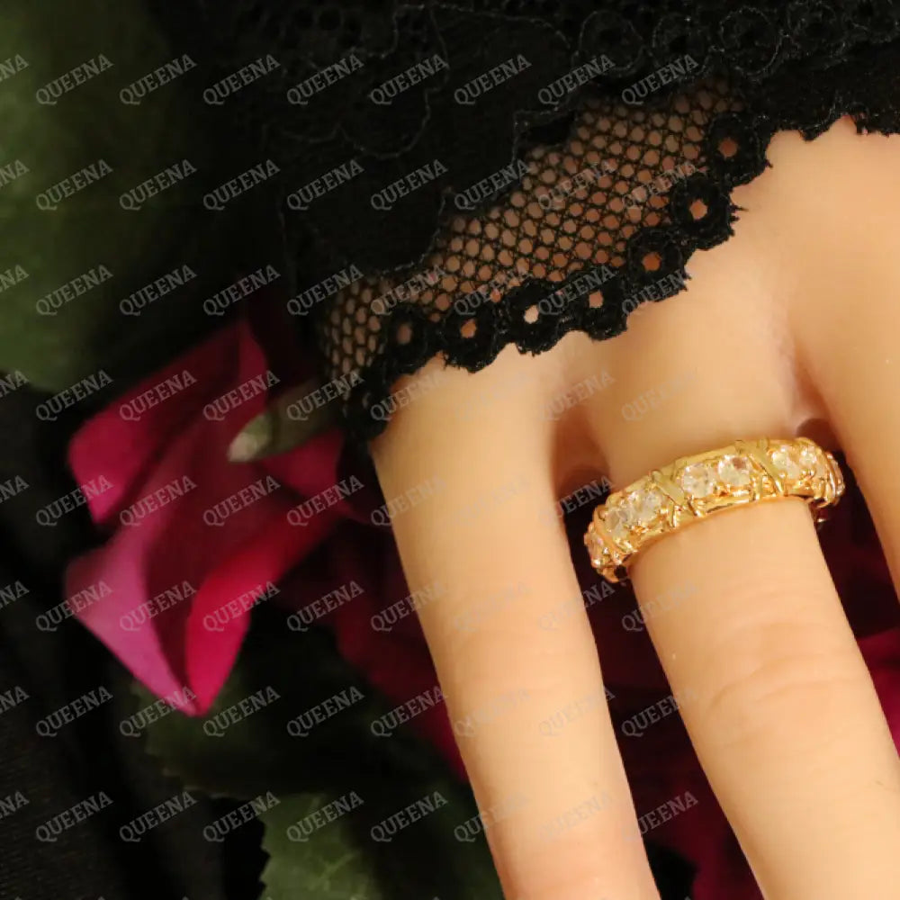 Luxury Crystalline Grace Ring Studded with Full Crystals and Zircons - Adjustable (Free Size) Rings