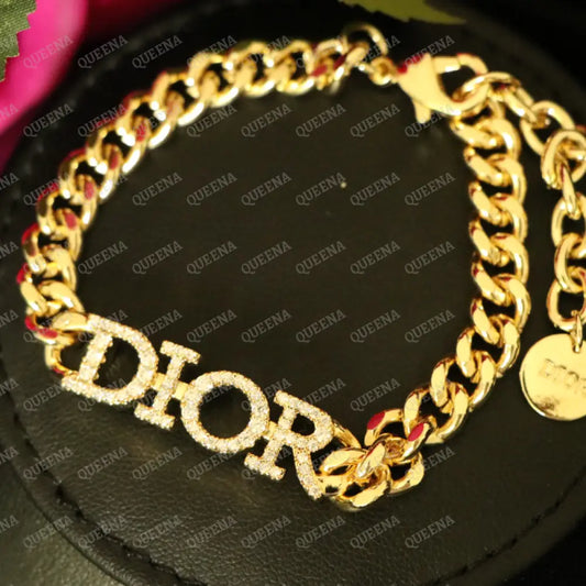Luxury Diora Chain Braclet Studded With Full Zircons Stones Bracelet