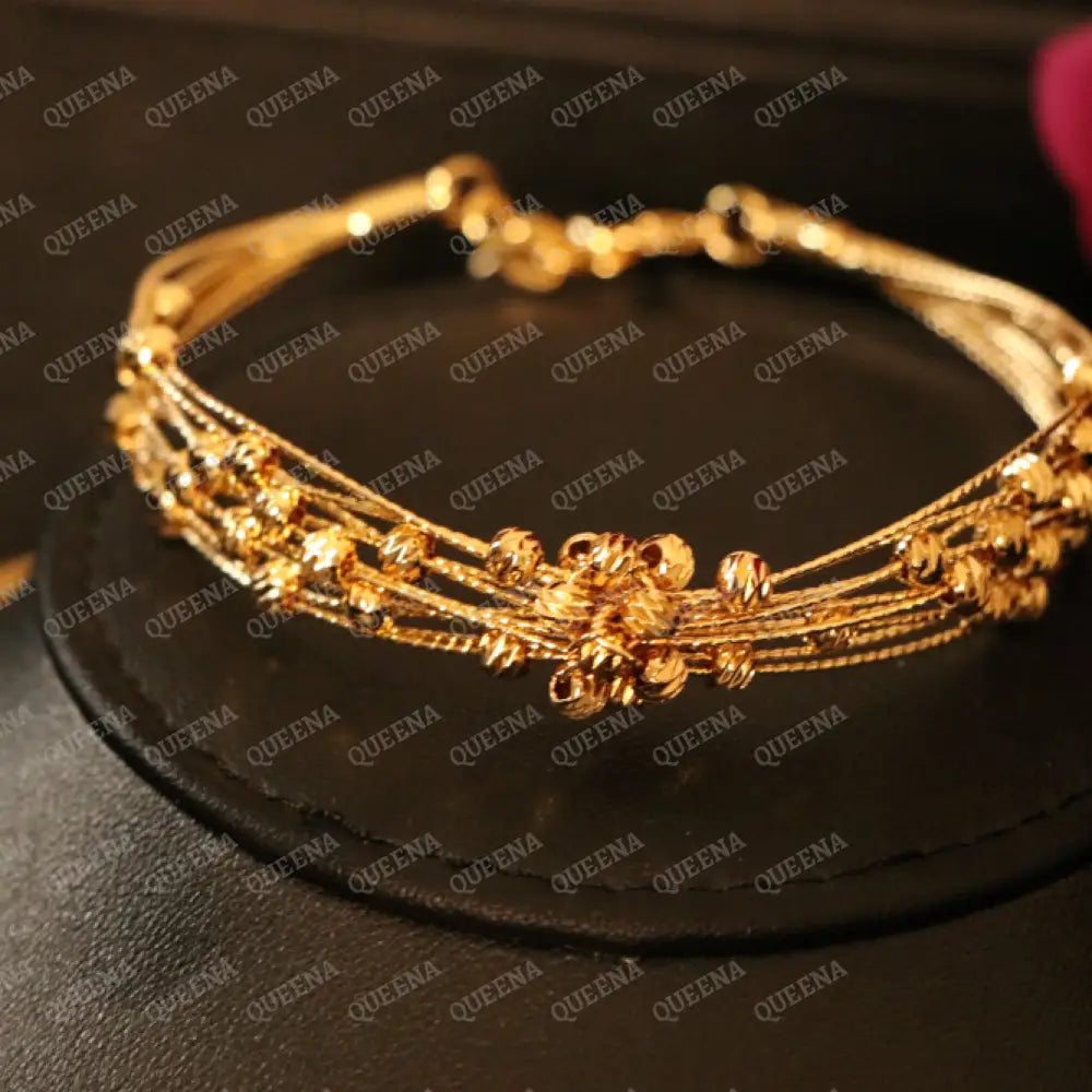 Luxury Golden AL-MALEKAH Jewelry Full SET - High Quality 18k Gold Plated Statement Piece Jewelry Sets