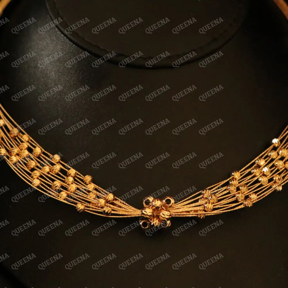 Luxury Golden AL-MALEKAH Jewelry Full SET - High Quality 18k Gold Plated Statement Piece Jewelry Sets