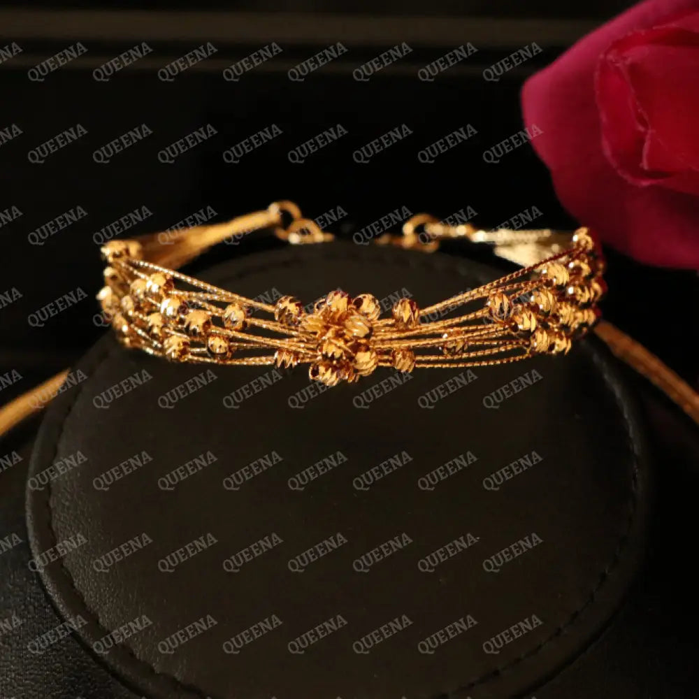 Luxury Golden AL-MALEKAH Jewelry Full SET - High Quality 18k Gold Plated Statement Piece Jewelry Sets