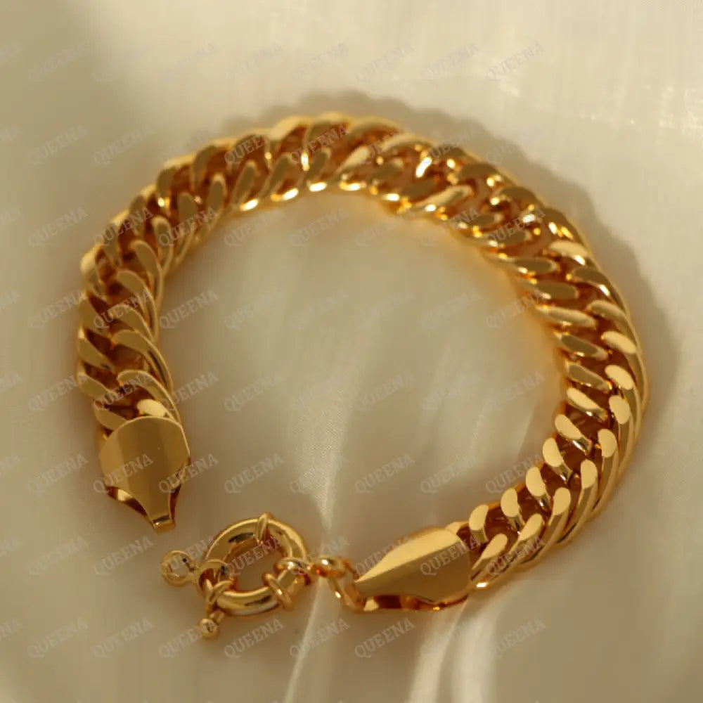Luxury Golden Janzeer Chain With Circle Lock Bracelet