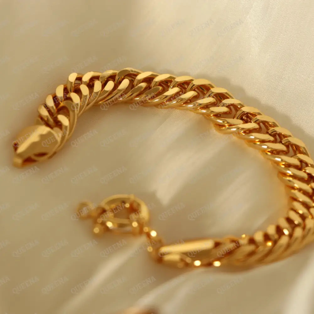 Luxury Golden Janzeer Chain With Circle Lock Bracelet