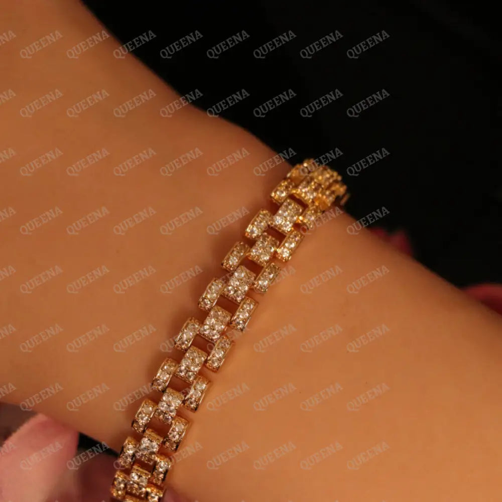 Luxury Golden Rolexina Chain Bracelet Bracelet