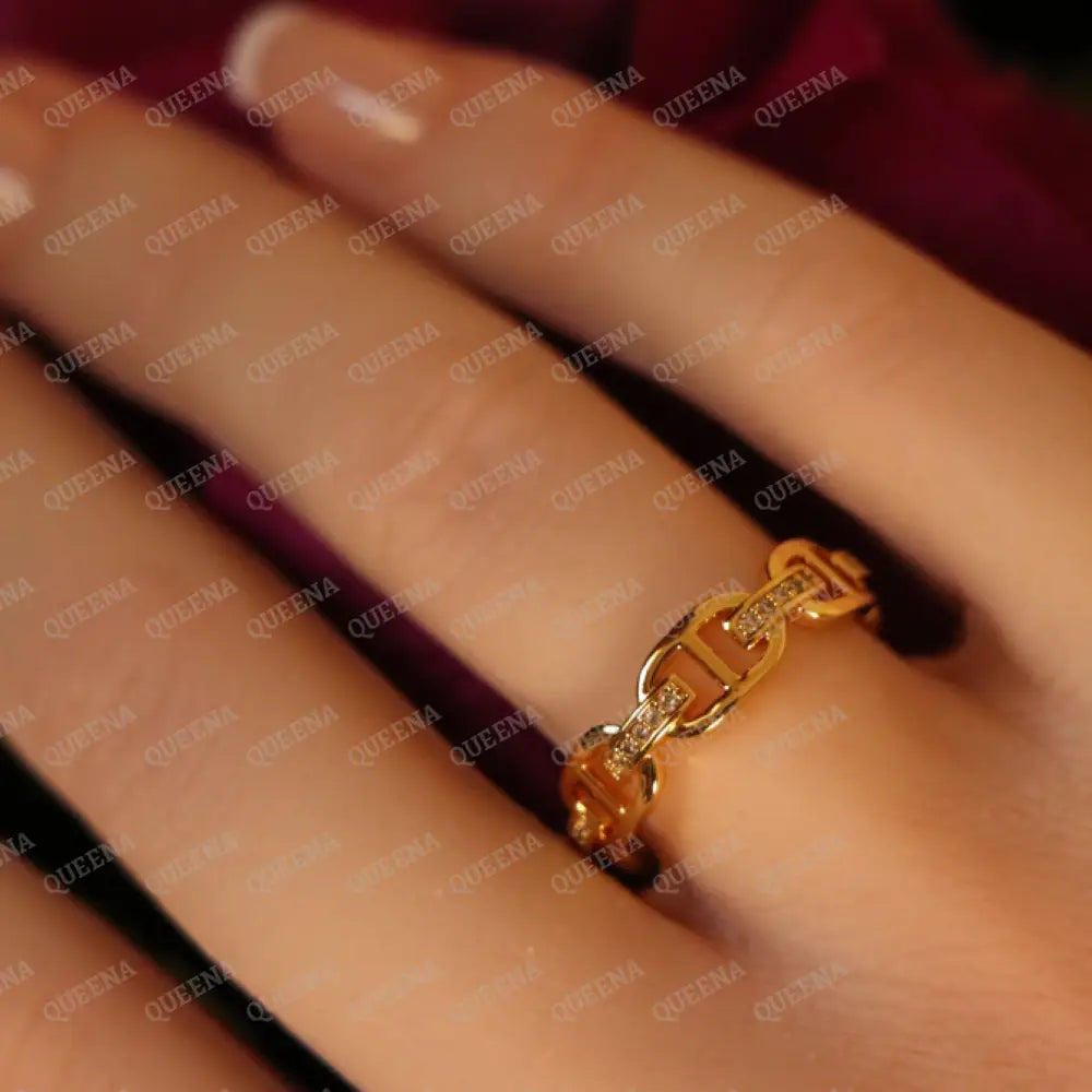 Luxury HALF SET- 18k Gold Plated Kelaina Bracelet studded with zircon (Bangle + Ring) Jewelry Sets