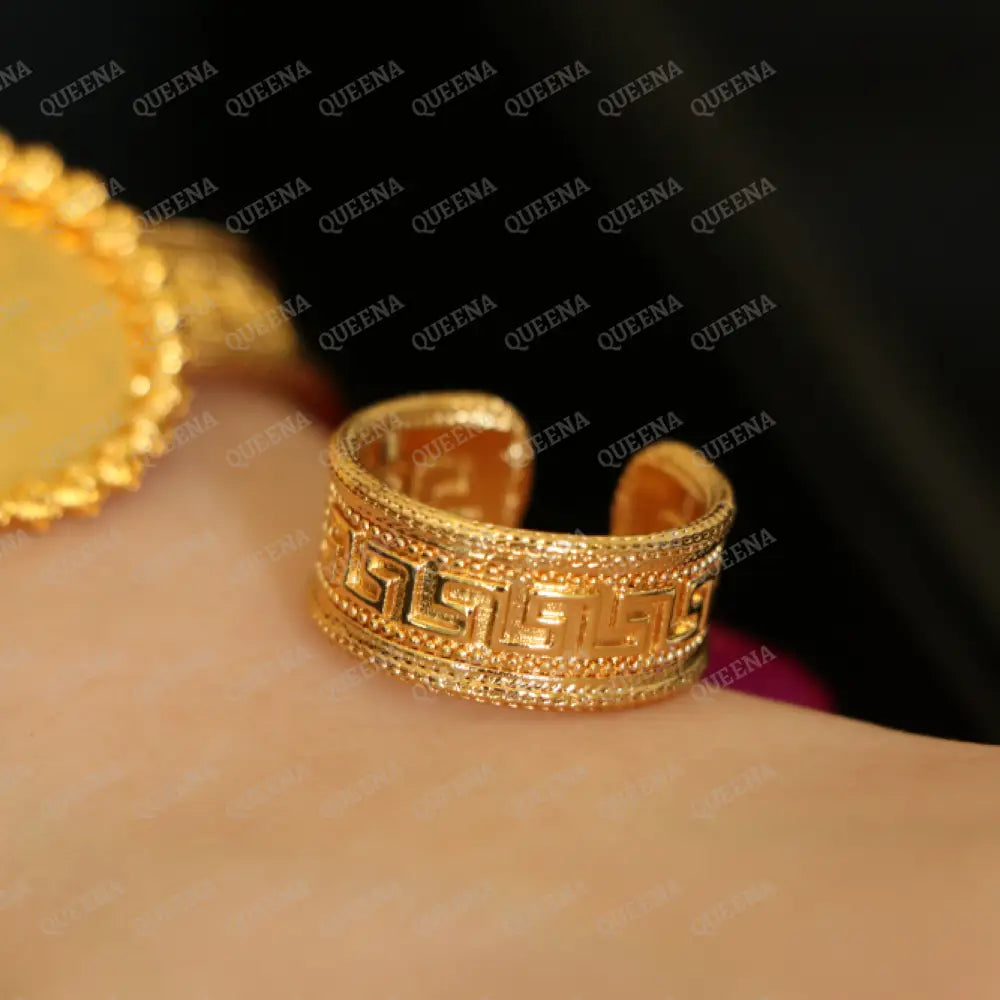 Luxury HALF SET- 18k Gold Plated Iconic Turkish Lyra Coin Jewelry Set (Bangle + Ring) Jewelry Sets