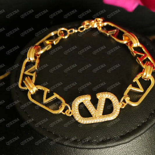 Luxury New Valentina Bracelet Studded with Full Zircon Stones Bracelet