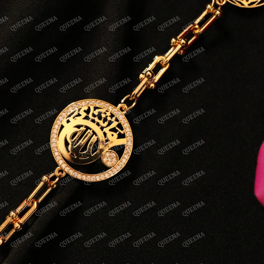 Luxury Shiny Gold-Plated 18K Multi-Medallion Long Chainlink Necklace Necklaces