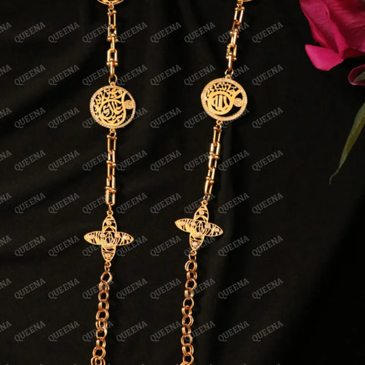 Luxury Shiny Gold-Plated 18K Multi-Medallion Long Chainlink Necklace Necklaces